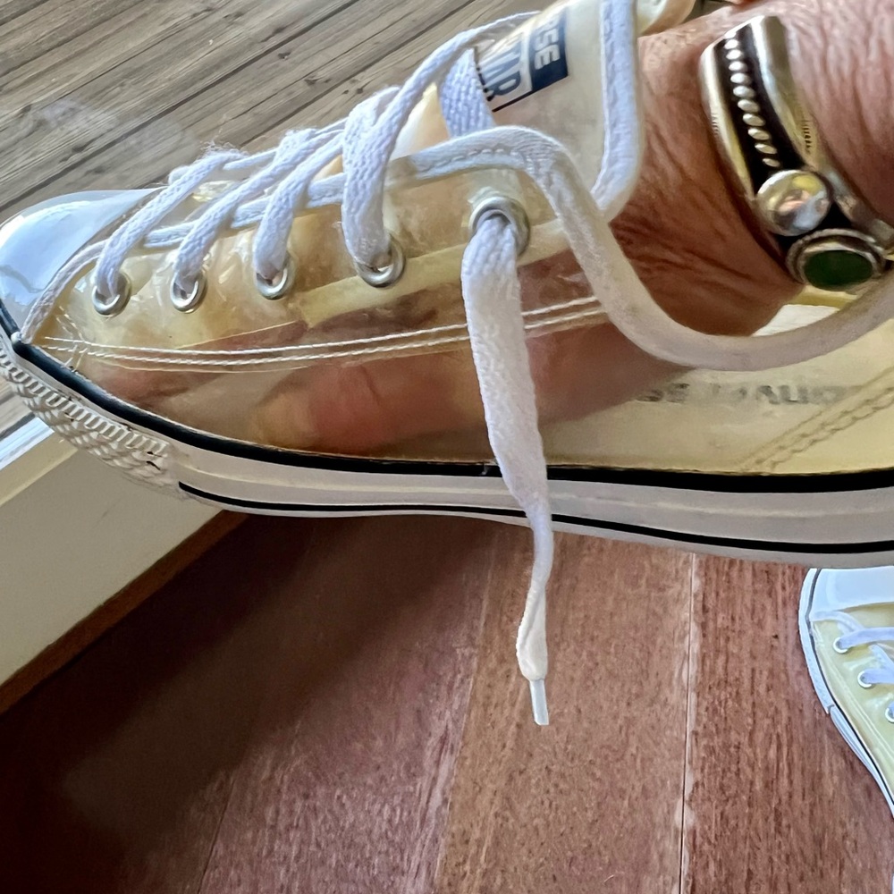 Extremely rare, clear plastic Converse sneakers.